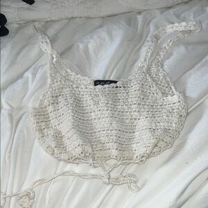 Knit crochet top